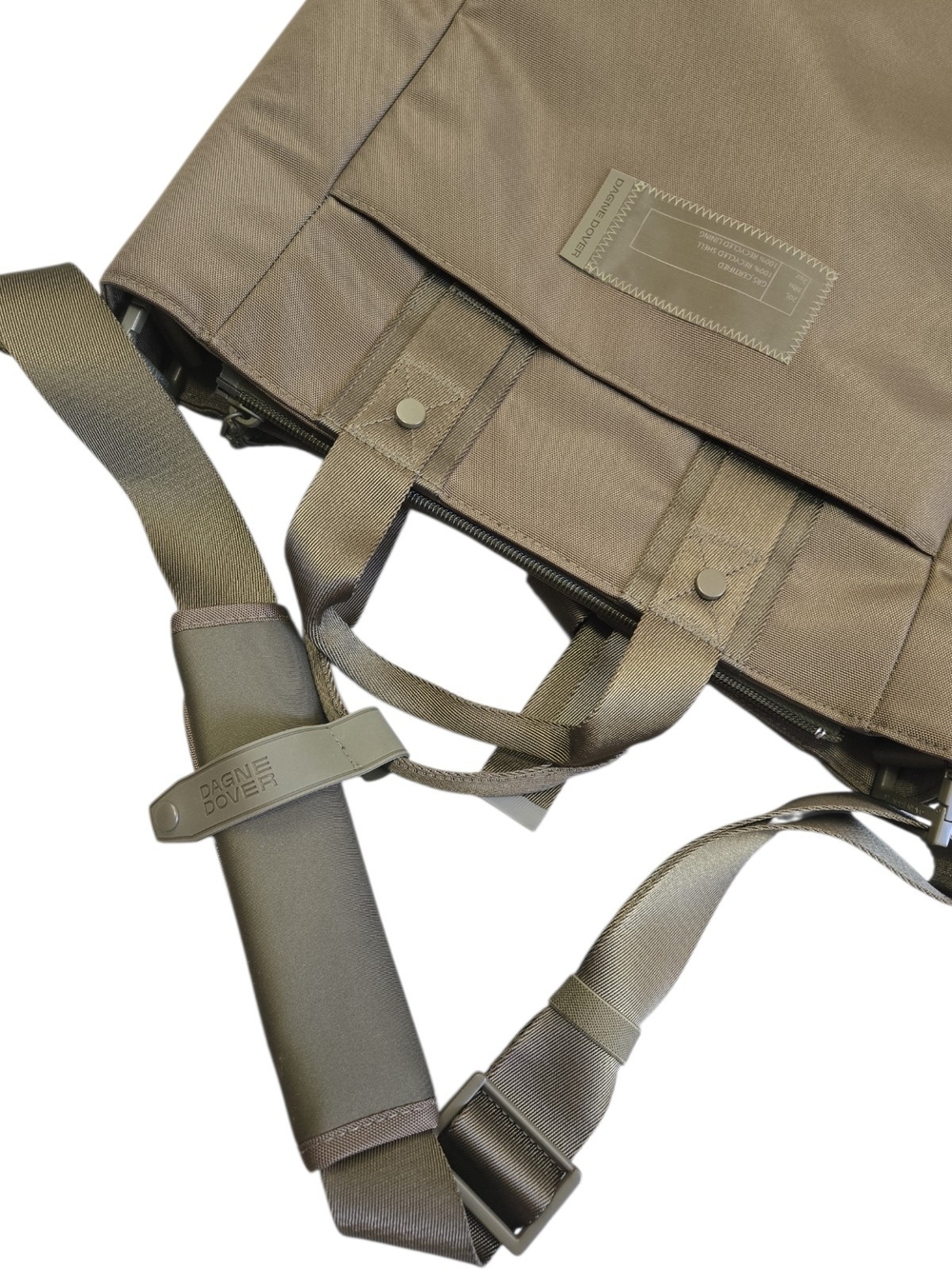 Dagne Dover Petra Convertible Tote Backpack Dark Moss Green Laptop TravelBag - Picture 3 of 16